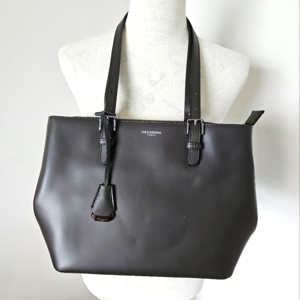 🔥Hexagona Paris trendy brown medium shoulder bag 🔥brand new!